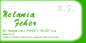 melania feher business card